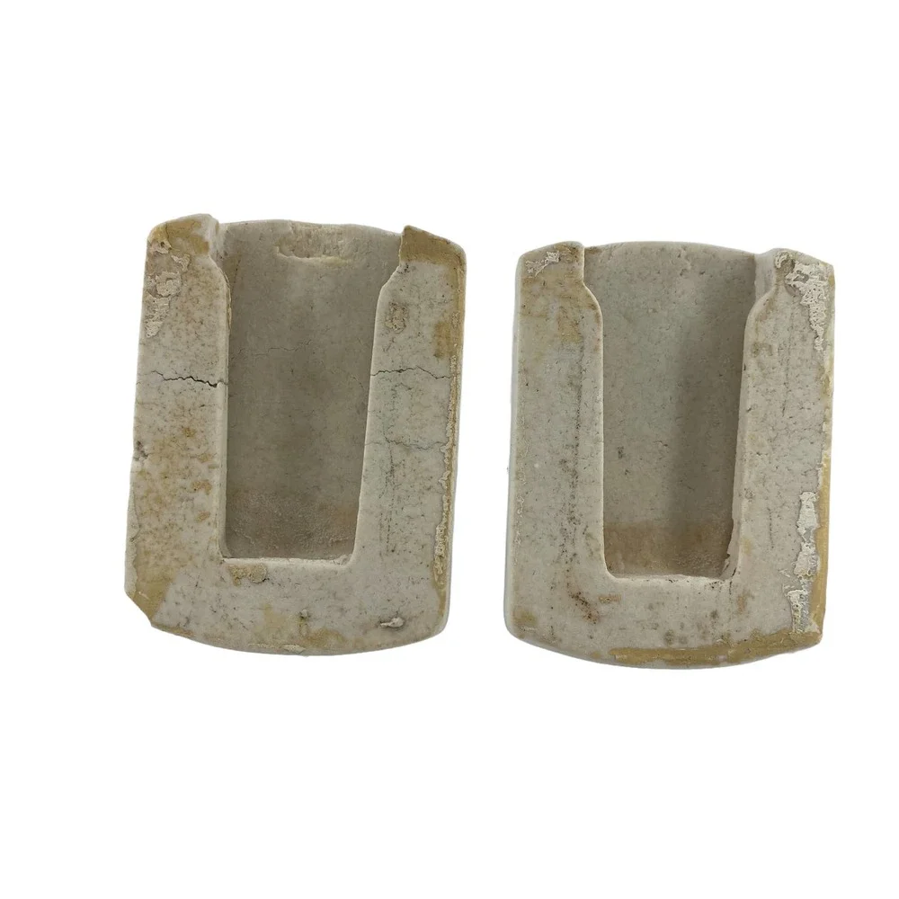 Vintage Ceramic Towel Bar Brackets for Square Rod Bathroom Restoration